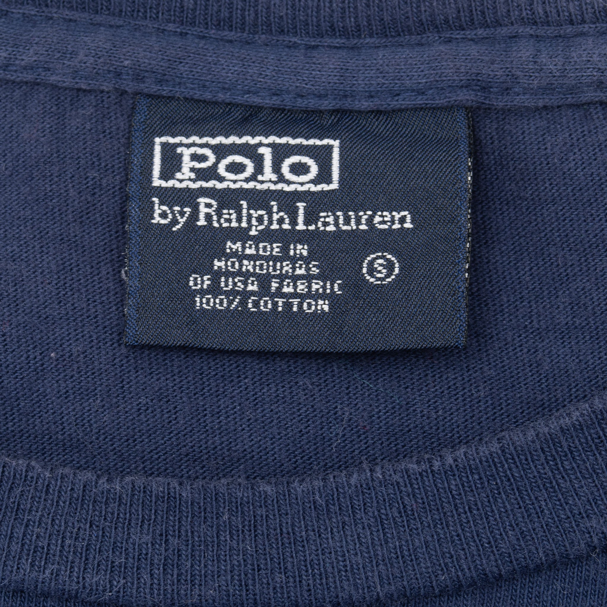 VINTAGE RALPH LAUREN POLO BLUE TEE SHIRT 1990S SIZE SMALL