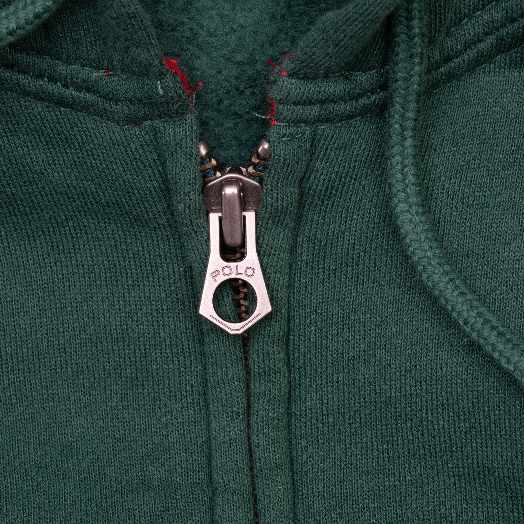 Vintage Polo Ralph Lauren Green Full Zip Hoodie Sweatshirt 1990S Size Small