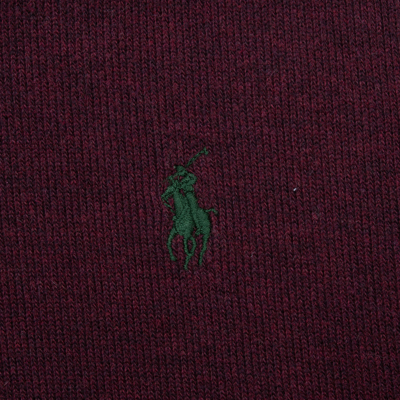Vintage Polo Ralph Lauren Burgundy Quarter 1/4 Zip Sweater 1990S Size XL