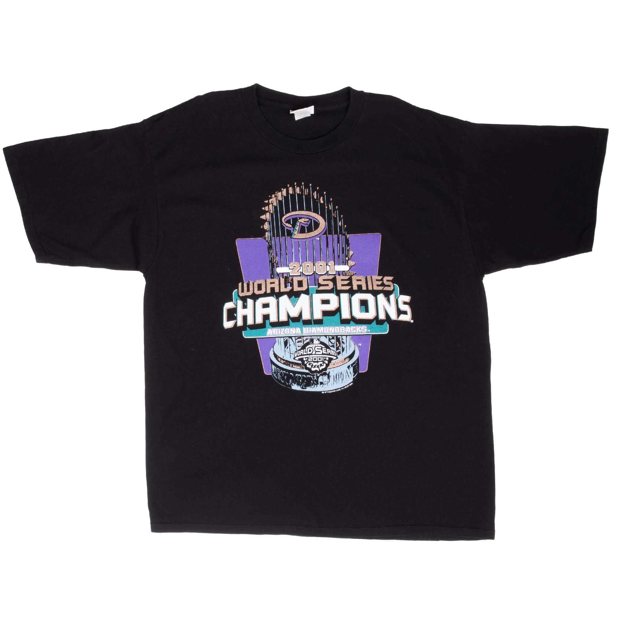 Vintage Mlb Arizona Diamondbacks World Series 2001 Tee Shirt Size XL