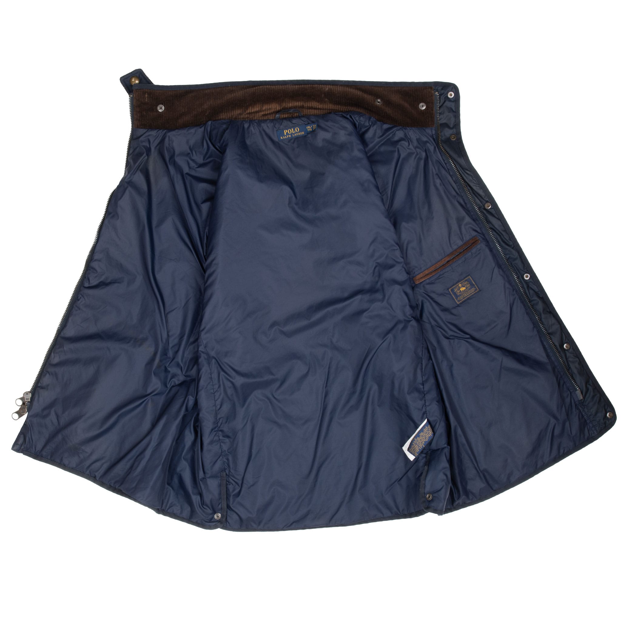 VINTAGE POLO RALPH LAUREN BLUE QUILTED VEST JACKET 2XL