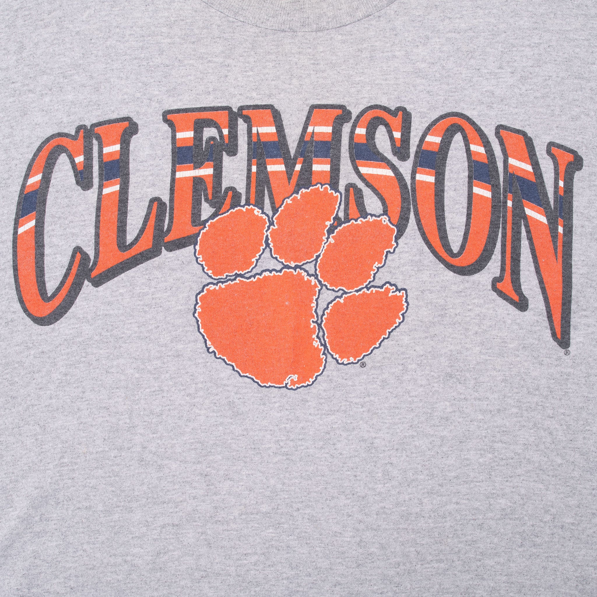 VINTAGE NCAA CLEMSON UNIVERSITY TIGERS 1990S STARTER TEE SHIRT LARGE MADE IN USA