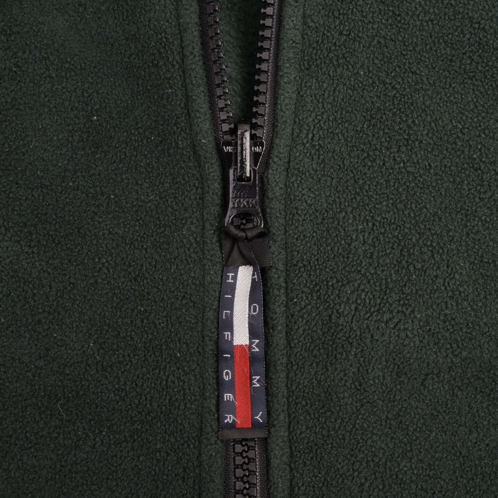 Vintage Tommy Hilfiger Green Fleece Jacket 1990S Size Large