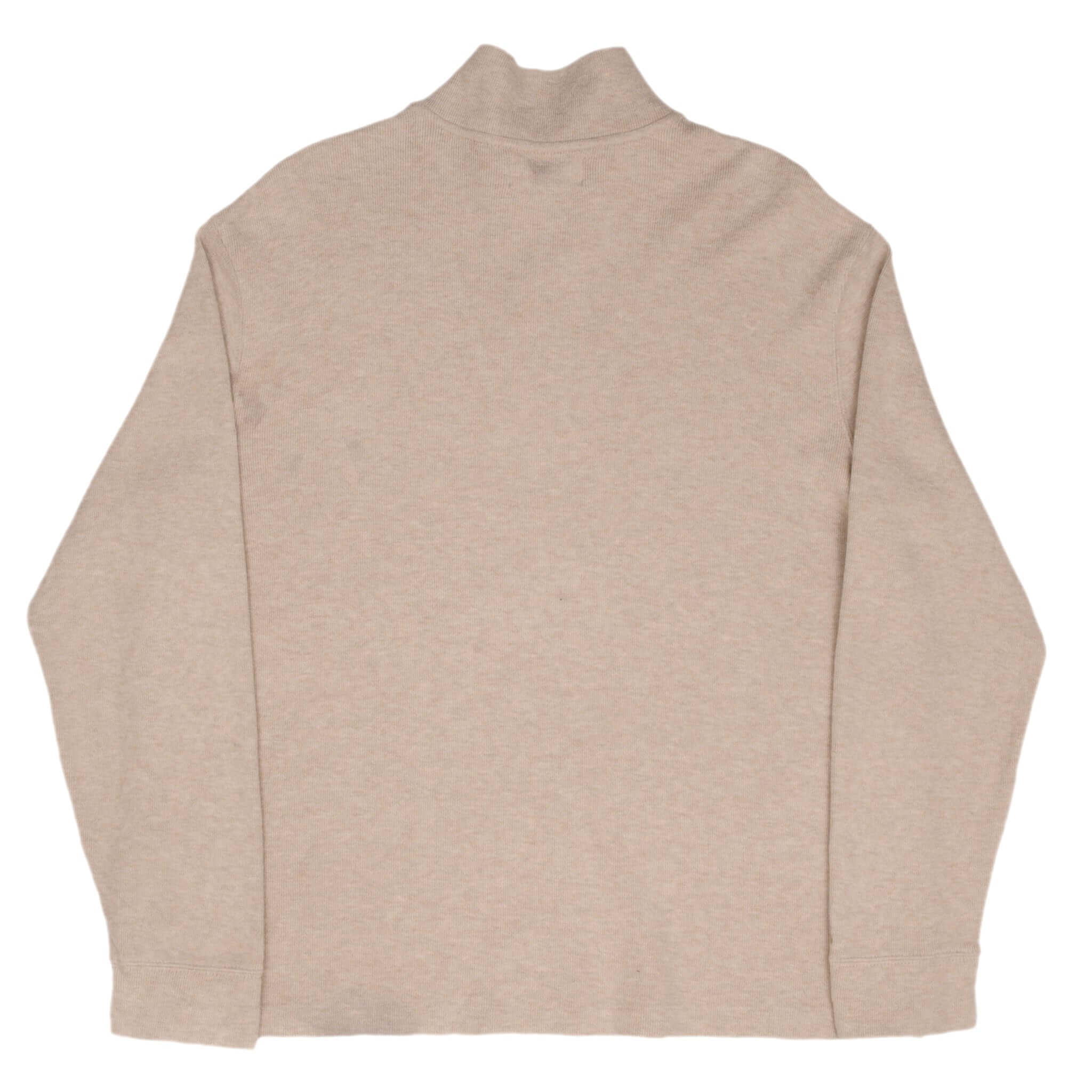 Vintage Polo Ralph Lauren Beige 1990S Quarter 1/4 Zip Sweater Size XL