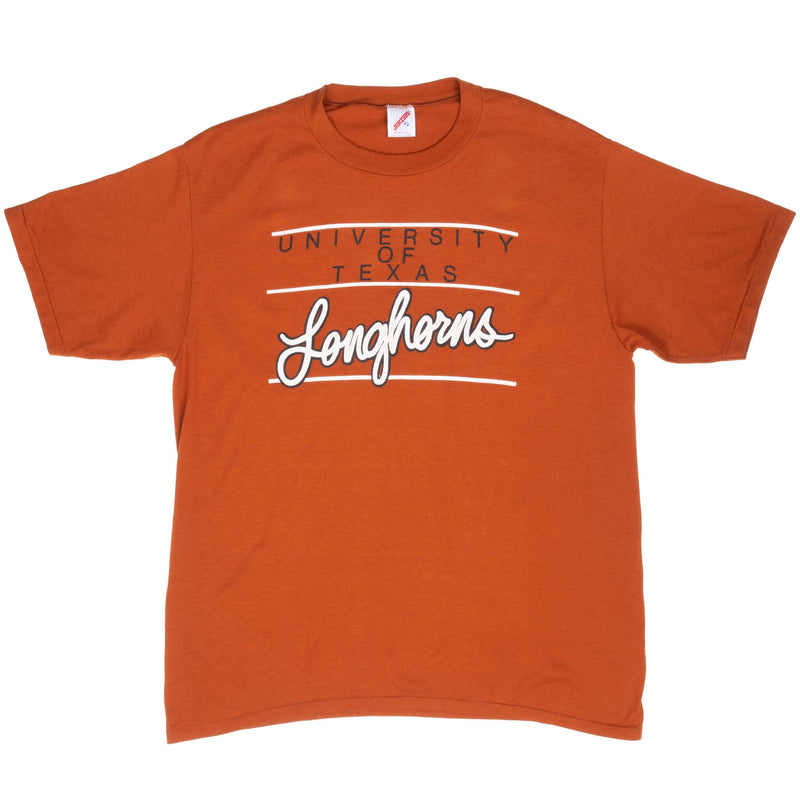 Vintage Ncaa Texas Longhorns Late 1980S Tee Shirt Size Large Made In Usa With Single Stitch Sleeves