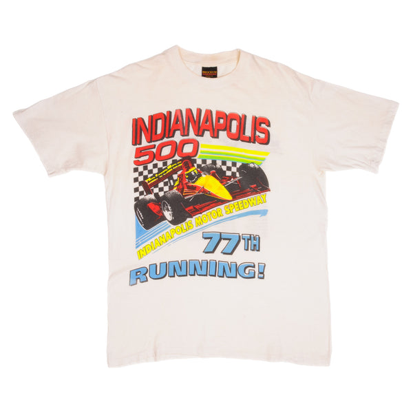 Vintage F1 Racing Indianapolis 500 1992 Formula 1 Tee Shirt Size XL Made In USA With Single Stitch Sleeves