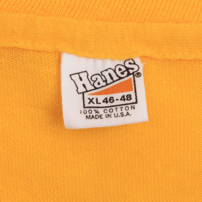Vintage California Runnin 1974 Hanes Tee Shirt Size Large Made In USA With Single Stitch Sleeves