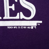 Vintage Mlb Colorado Rockies Tee Shirt 1991 Large Made In Usa With Single Stitch Sleeves