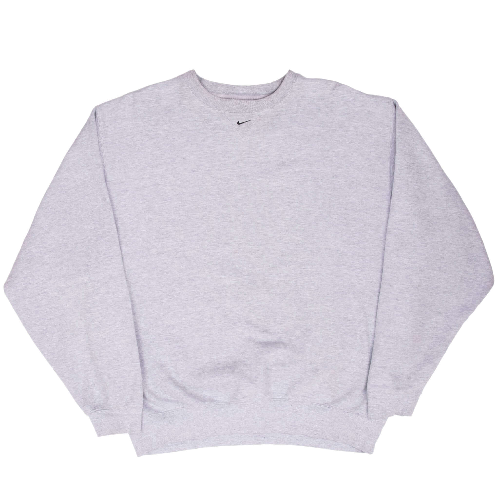 Vintage Nike Center Swoosh Grey Crewneck Sweatshirt 2000S Size Large