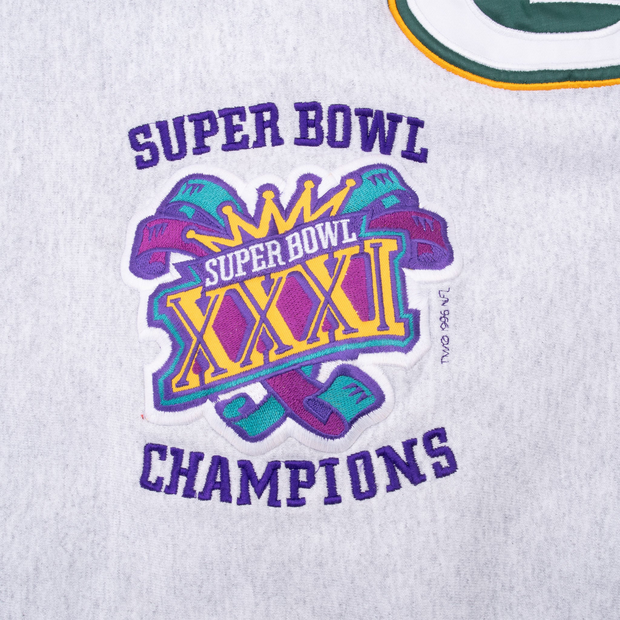 VINTAGE NFL GREEN BAY PACKERS SUPER BOWL XXXI LEGENDS ATHLETIC SWEATSHIRT 90S XL