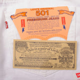 Beautiful White Levis 501 Jeans 1993 Made in USA.  Size on Tag 33X32  Back Button #524