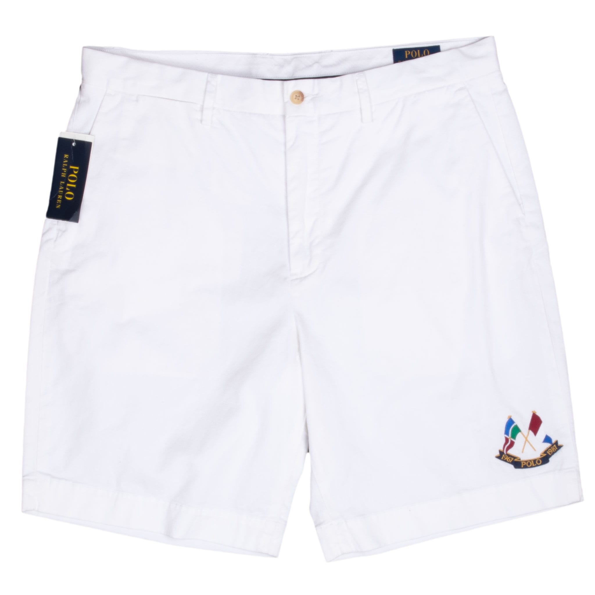 VINTAGE RALPH LAUREN POLO 1967 1987 WHITE SHORTS SIZE 34 DEADSTOCK NOS