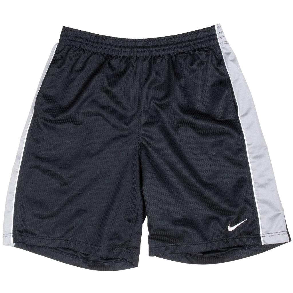 Vintage Nike Swoosh Black And Grey Basketball Shorts 2000S Size Large