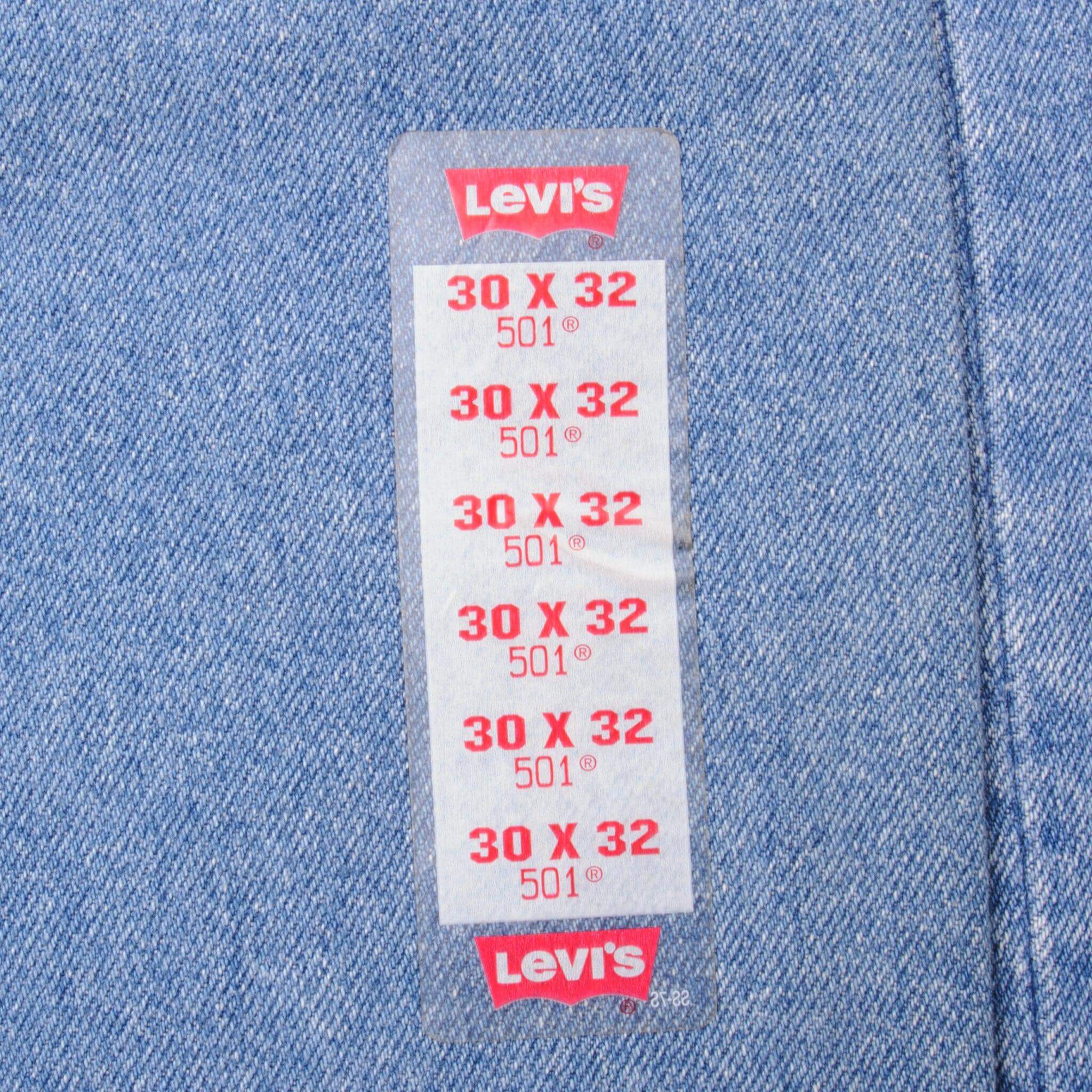 Beautiful Indigo Levis 501 Jeans 1990's Made in USA.  Size on Tag 30X32  Back Button #913