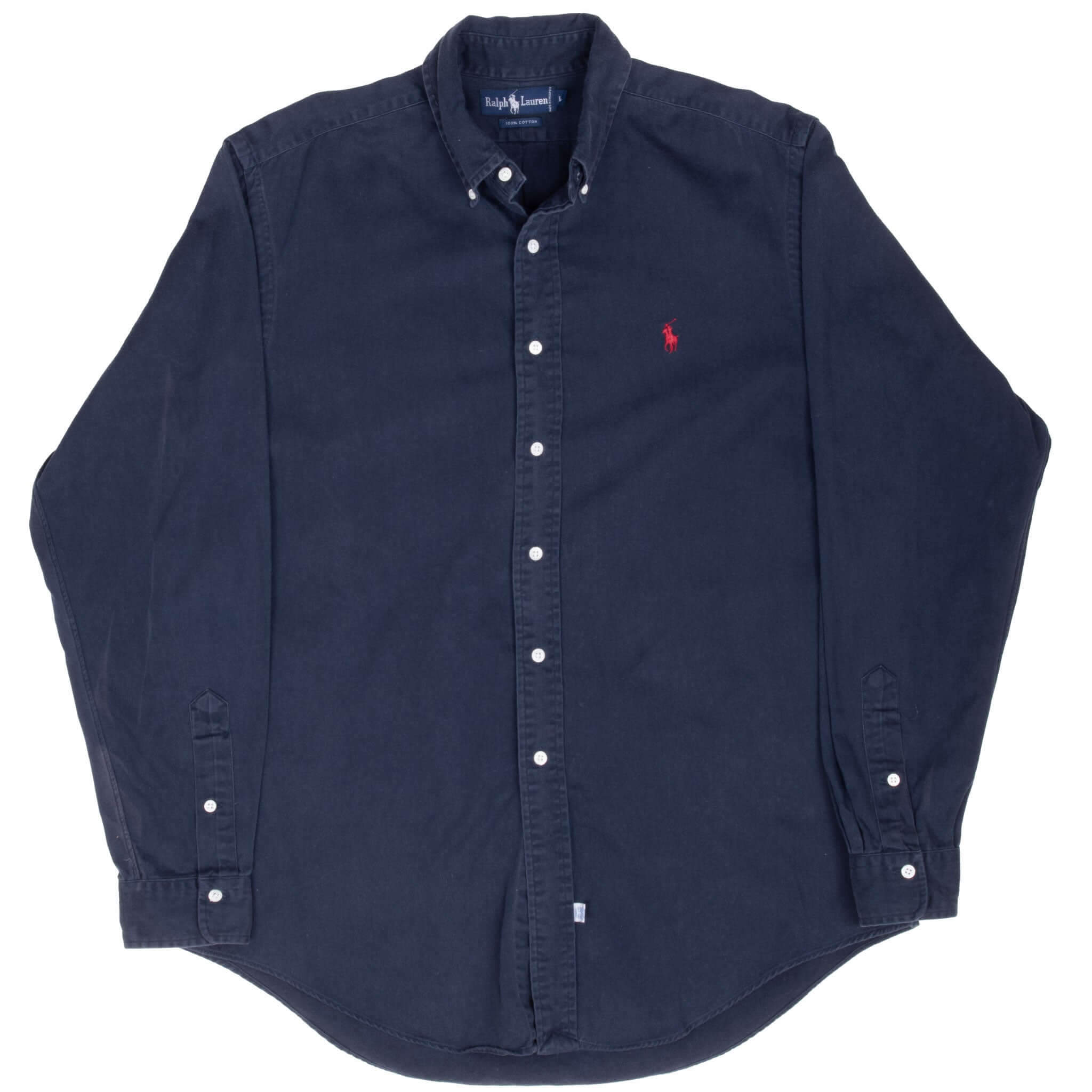 Vintage Ralph Lauren Blue Shirt 1990S Size Large