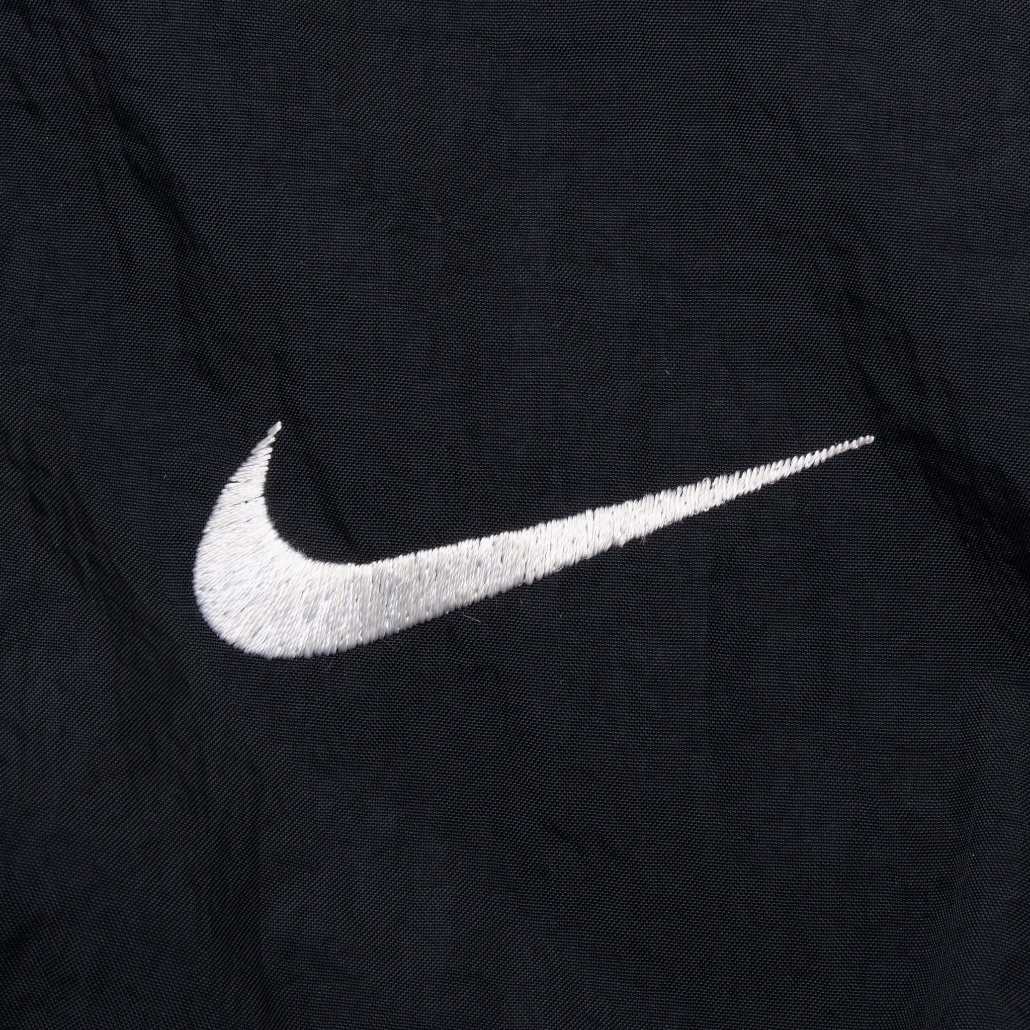 Vintage Nike Big Swoosh Black Hooded Windbreaker Jacket 1990S Size Large