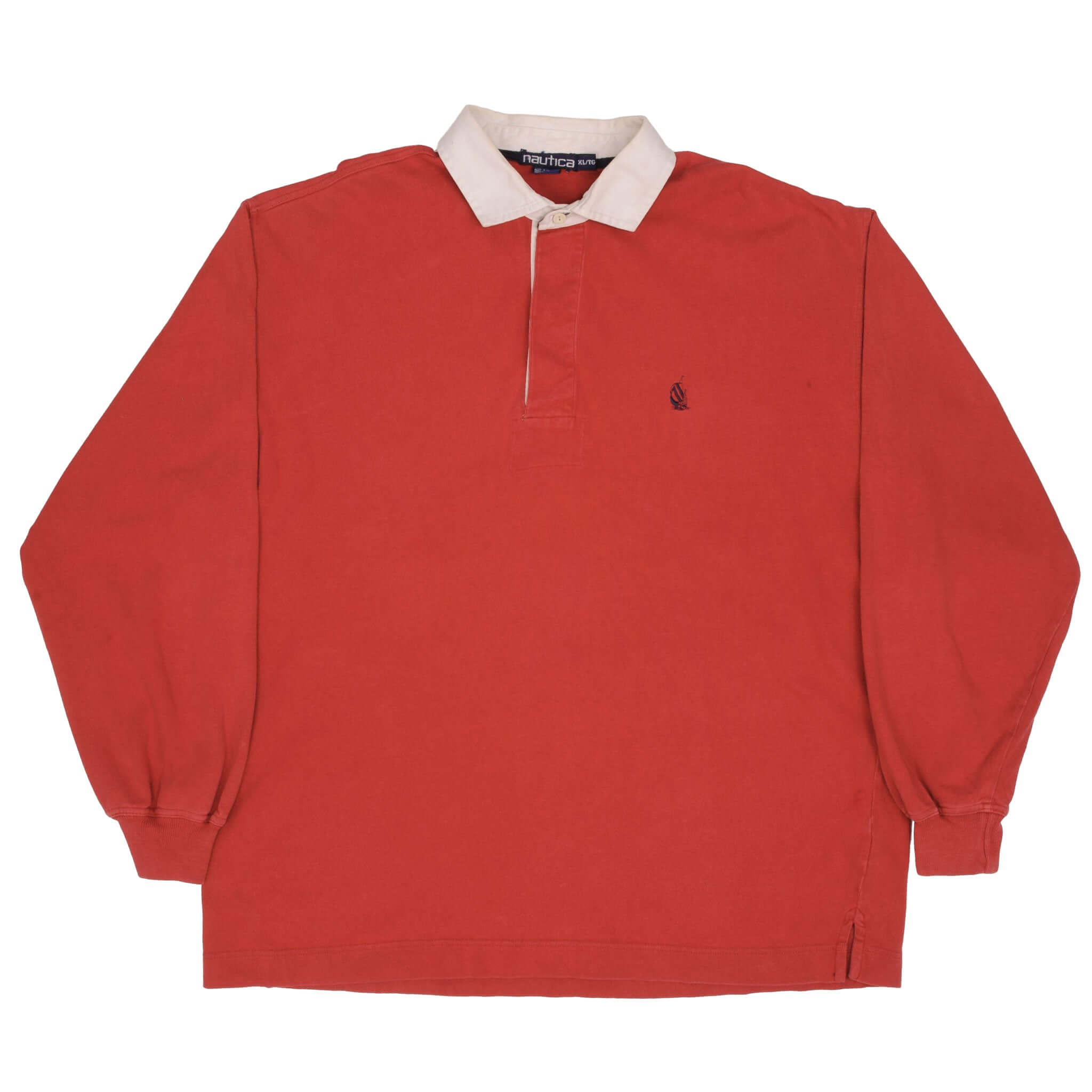 VINTAGE NAUTICA RED RUGBY POLO SHIRT 1990S SIZE XL Vintage rare usa