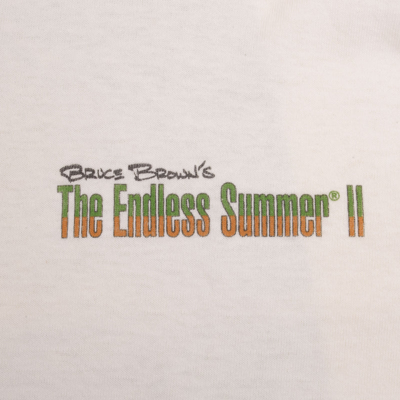 Vintage Movie Surf The Endless Summer 2 Bruce Brown Films Tee Shirt 1993 Size Large Made In USA With Single Stitch Sleeves.