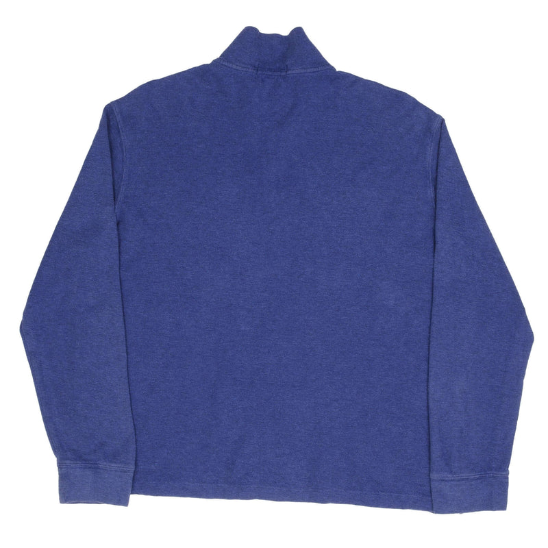 Polo Ralph Lauren Blue Quarter 1/4 Zip Sweater Size Large