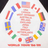 Vintage Bruce Springsteen And The E Street Band World Tour '84/85 Signal Raglan Tee Shirt 1984 Size Large (fits like a Small) Made In USA with single stitch sleeves.