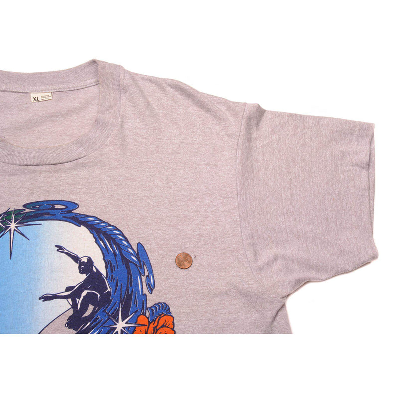 VINTAGE CALIFORNIA SURF TEE SHIRT SIZE LARGE MADE IN USA 1980s