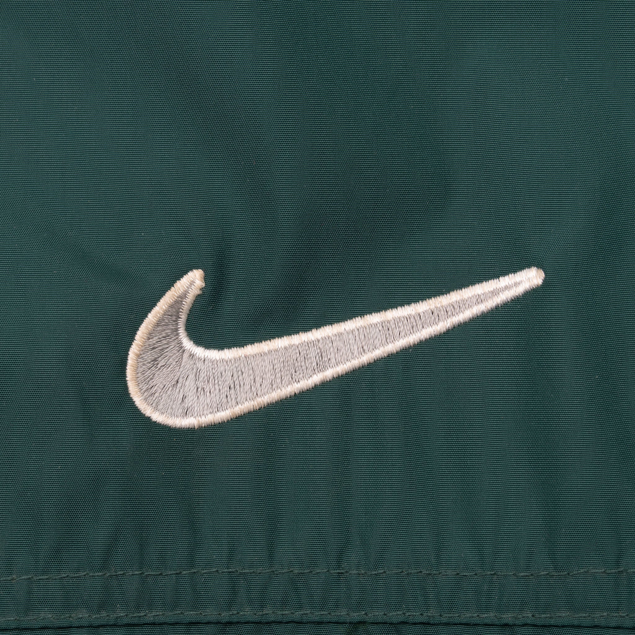 Vintage Nike Classic Swoosh Green Windbreaker Pullover Jacket 1990S Size XL