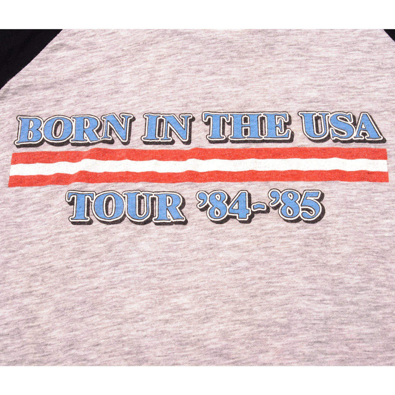 VINTAGE BRUCE SPRINGSTEEN AND THE E STREET BAND TOUR RAGLAN TEE SHIRT 1984 SIZE LARGE MADE IN USA