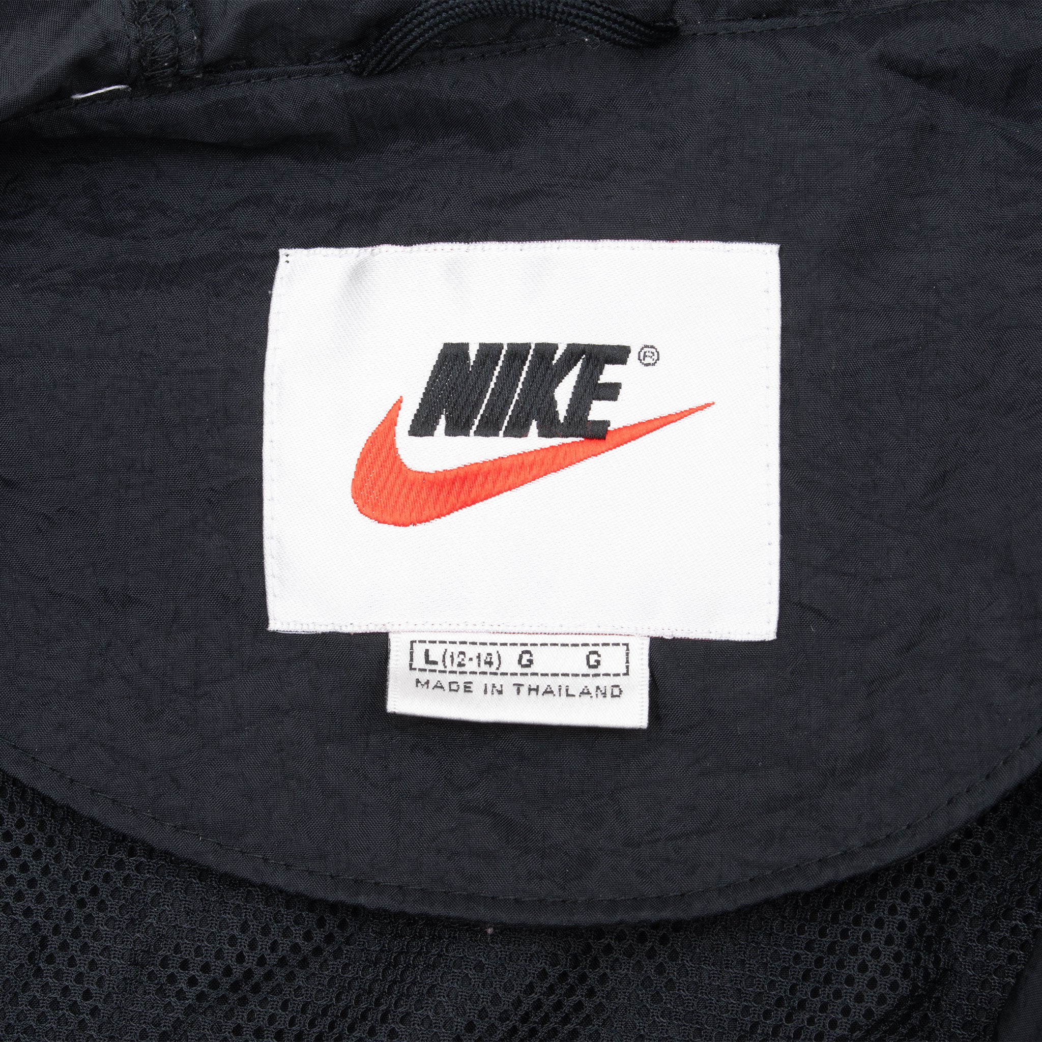 Vintage Nike Black Swoosh Windbreaker Jacket 1990S Size Women Large