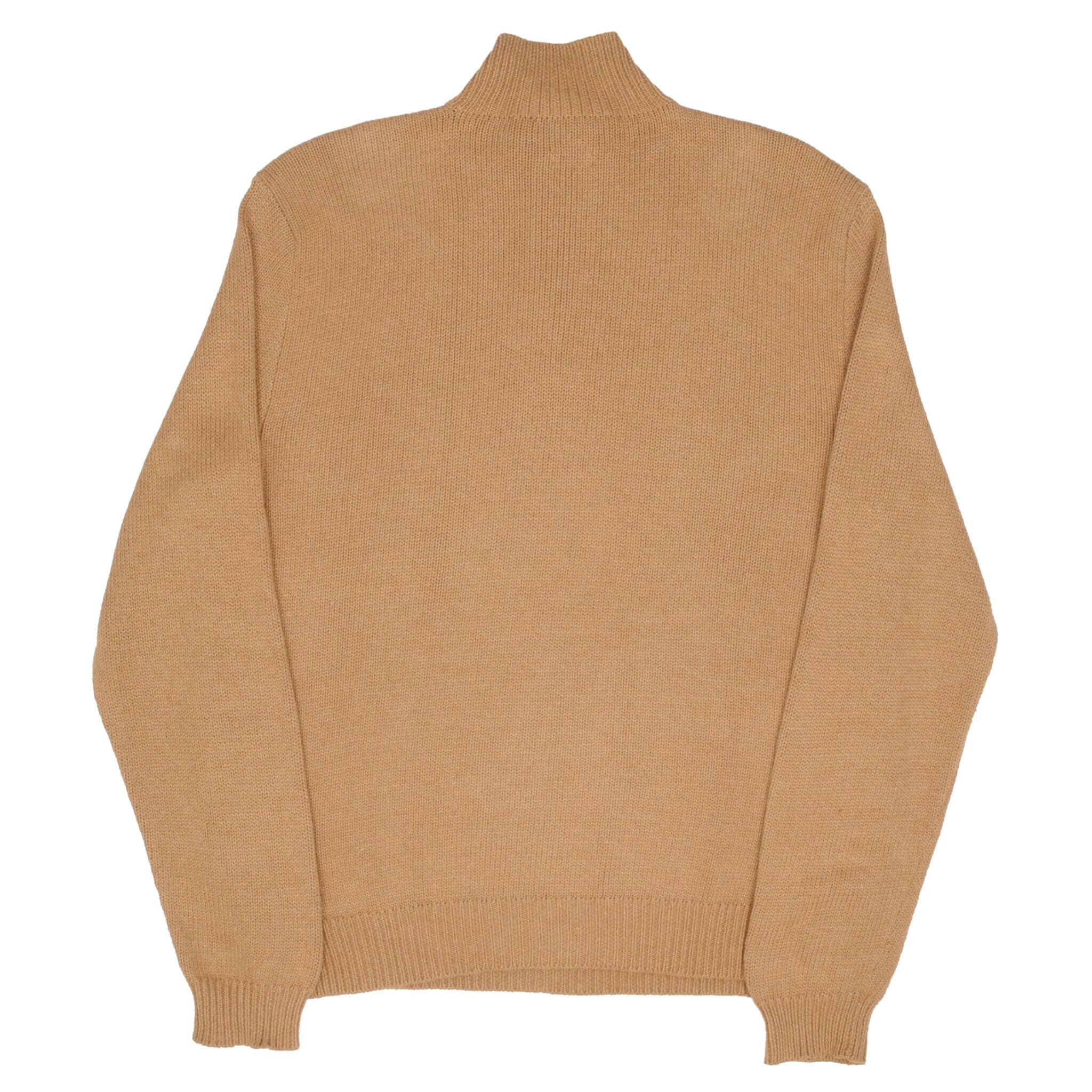 Vintage Polo Ralph Lauren Brown Knit Quarter 1/4 Zip Sweater 1990S Size Large