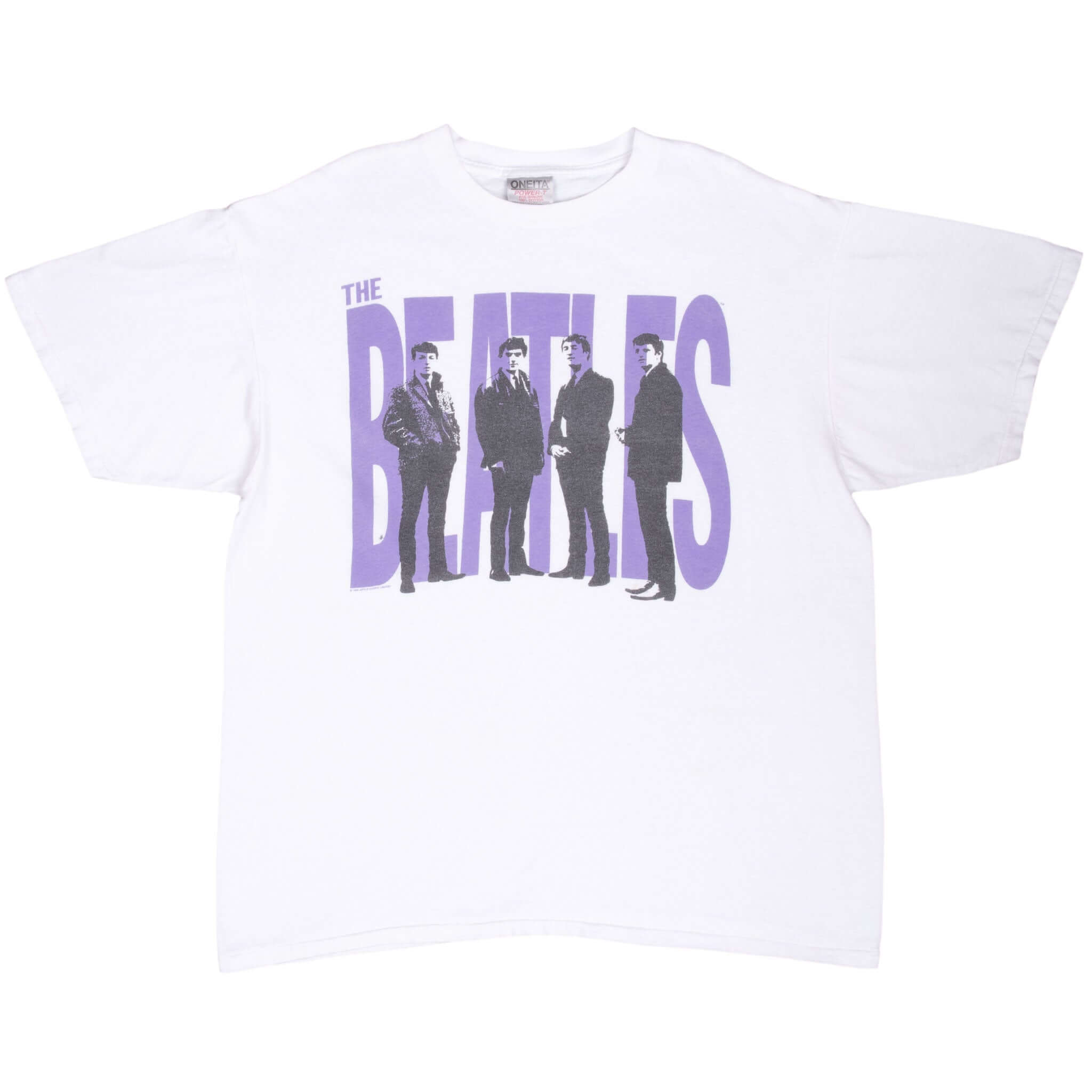 Vintage The Beatles 1995 White Tee Shirt Size XL Made In Usa With Single Stitch Sleeves