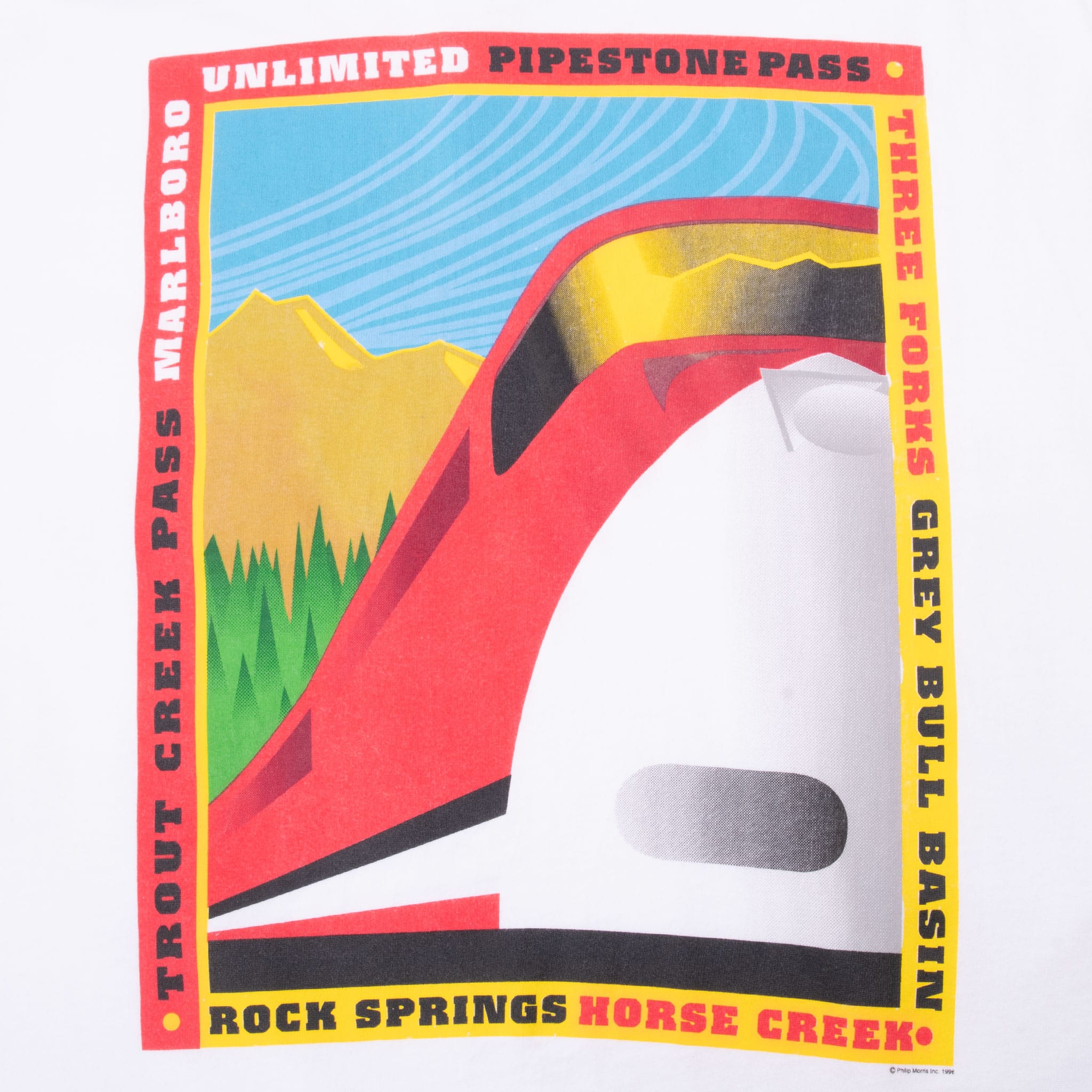 Vintage Unlimited Marlboro Train Trout Creek Pass Tee Shirt 1996 Size XL Made In Usa