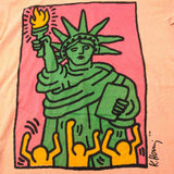 VINTAGE KEITH HARING STATUE OF LIBERTY TEE SHIRT 1986 SIZE MEDIUM MADE IN USA