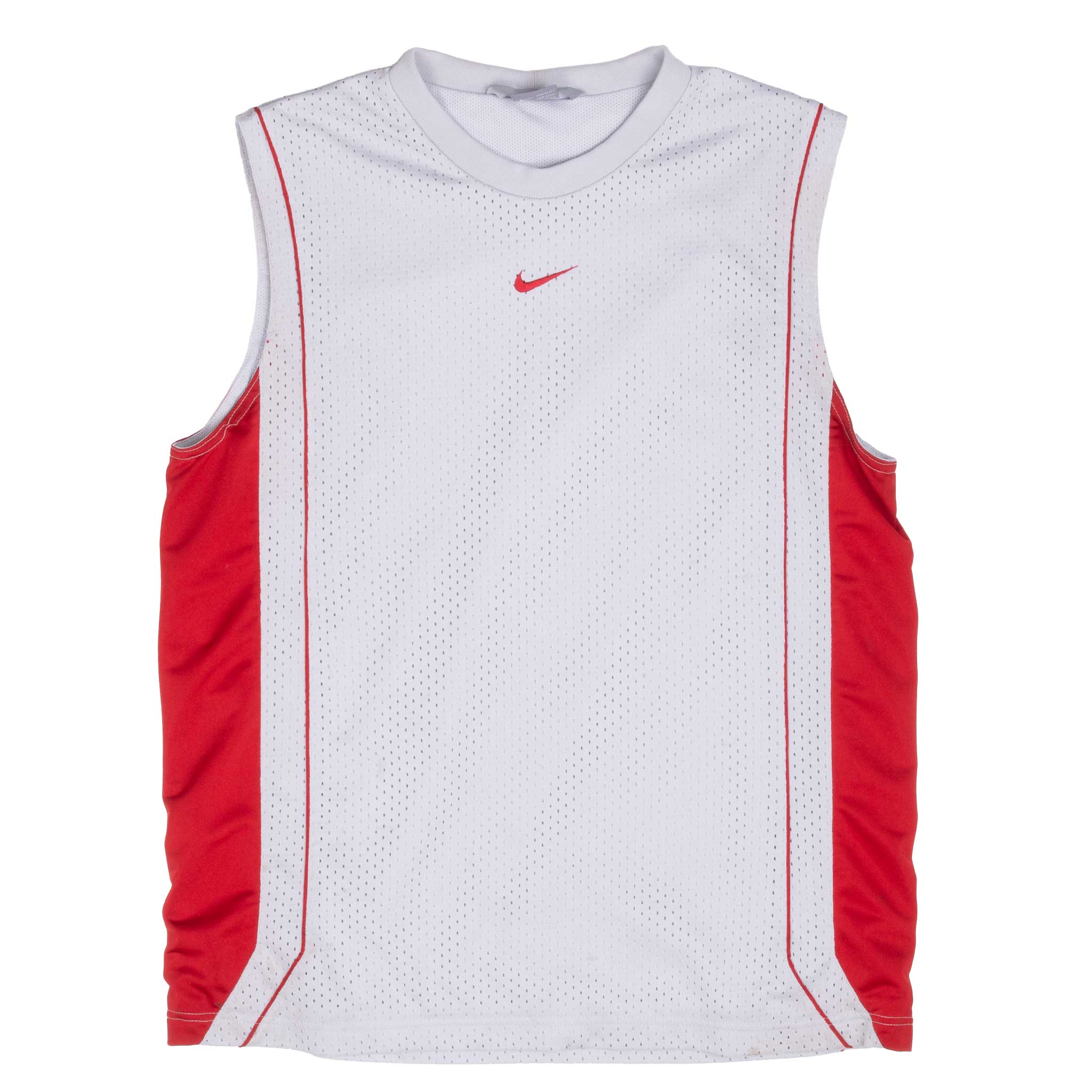 Vintage Nike Grey And Red Training Basketball Jersey 1990S Size Large
