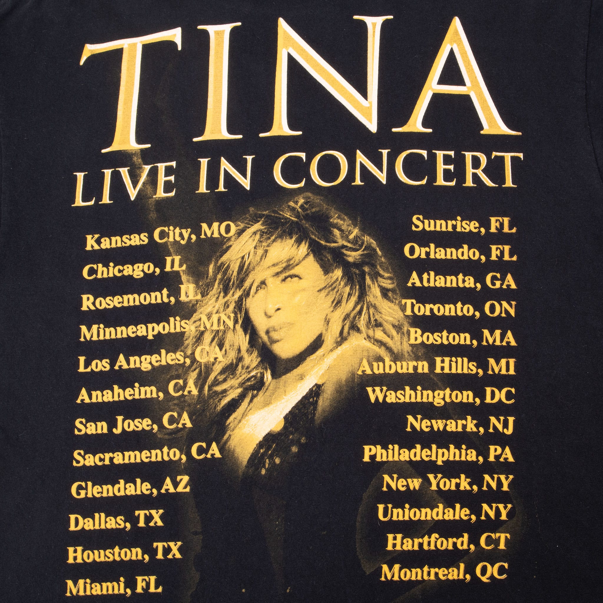 Vintage Tina Turner Live In Concert Tee Shirt 2000S Size Large