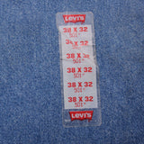Beautiful Blue Levis 501 Jeans 1993   Size on Tag 38X32  Back Button #913