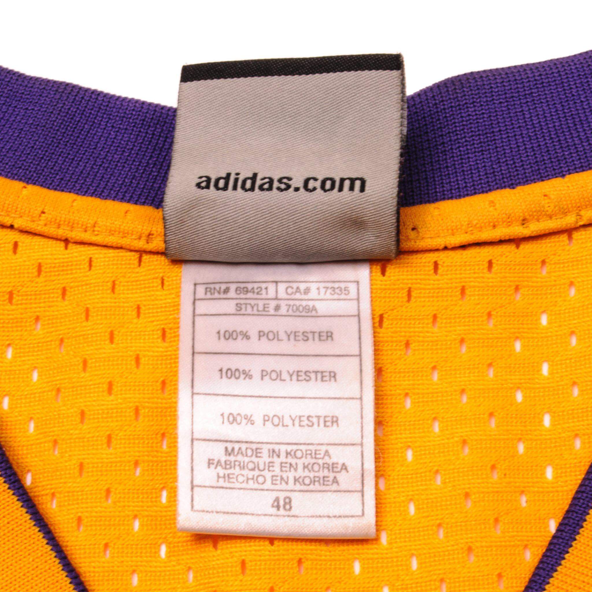 VINTAGE ADIDAS NBA LOS ANGELES LAKERS KOBE BRYANT JERSEY 2007 SIZE 48