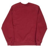Vintage Nike Classic Swoosh Red Burgundy Sweatshirt 2000S Size XL