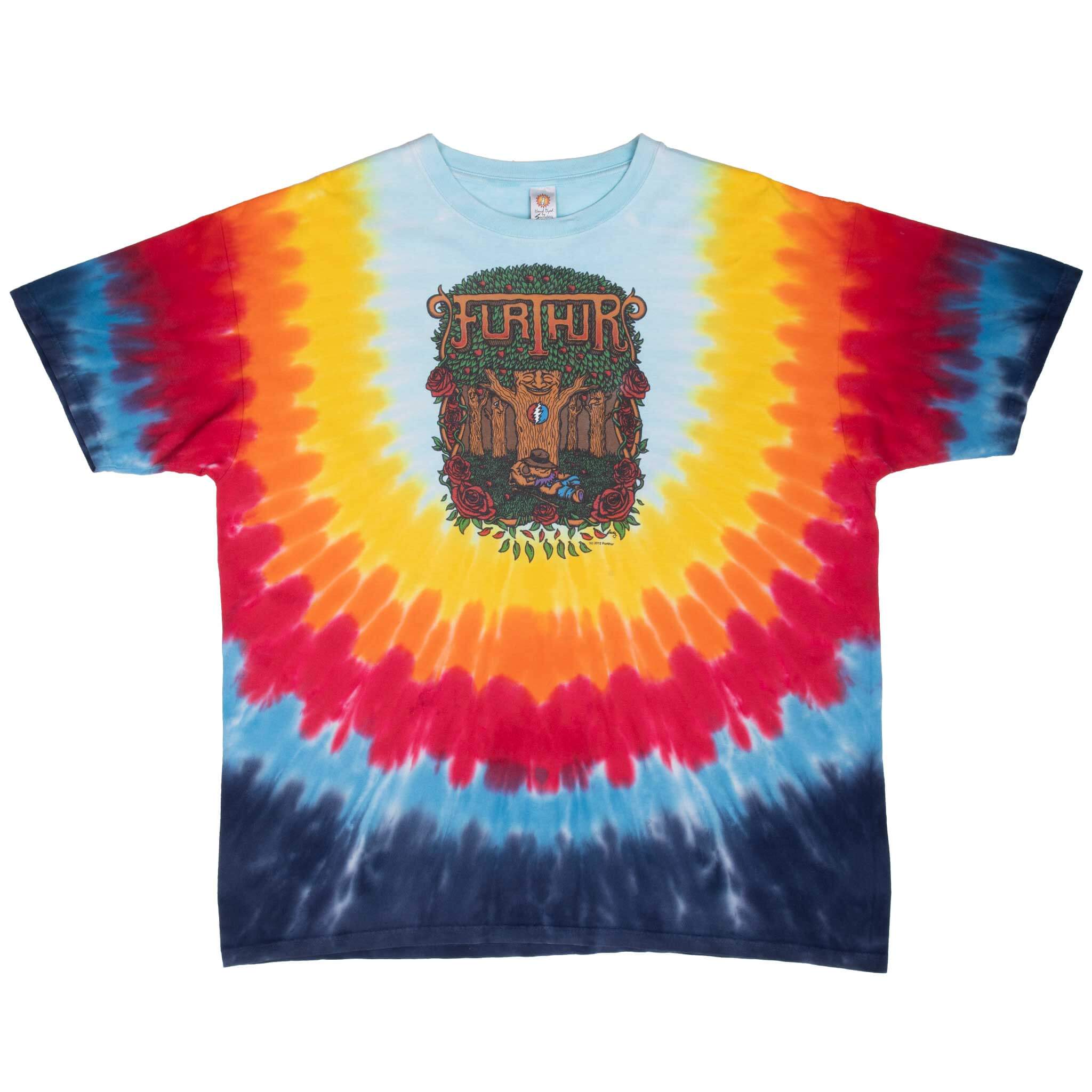 Vintage Tie Dye Further Grateful Dead Tee Shirt 2012 Size 2XL
