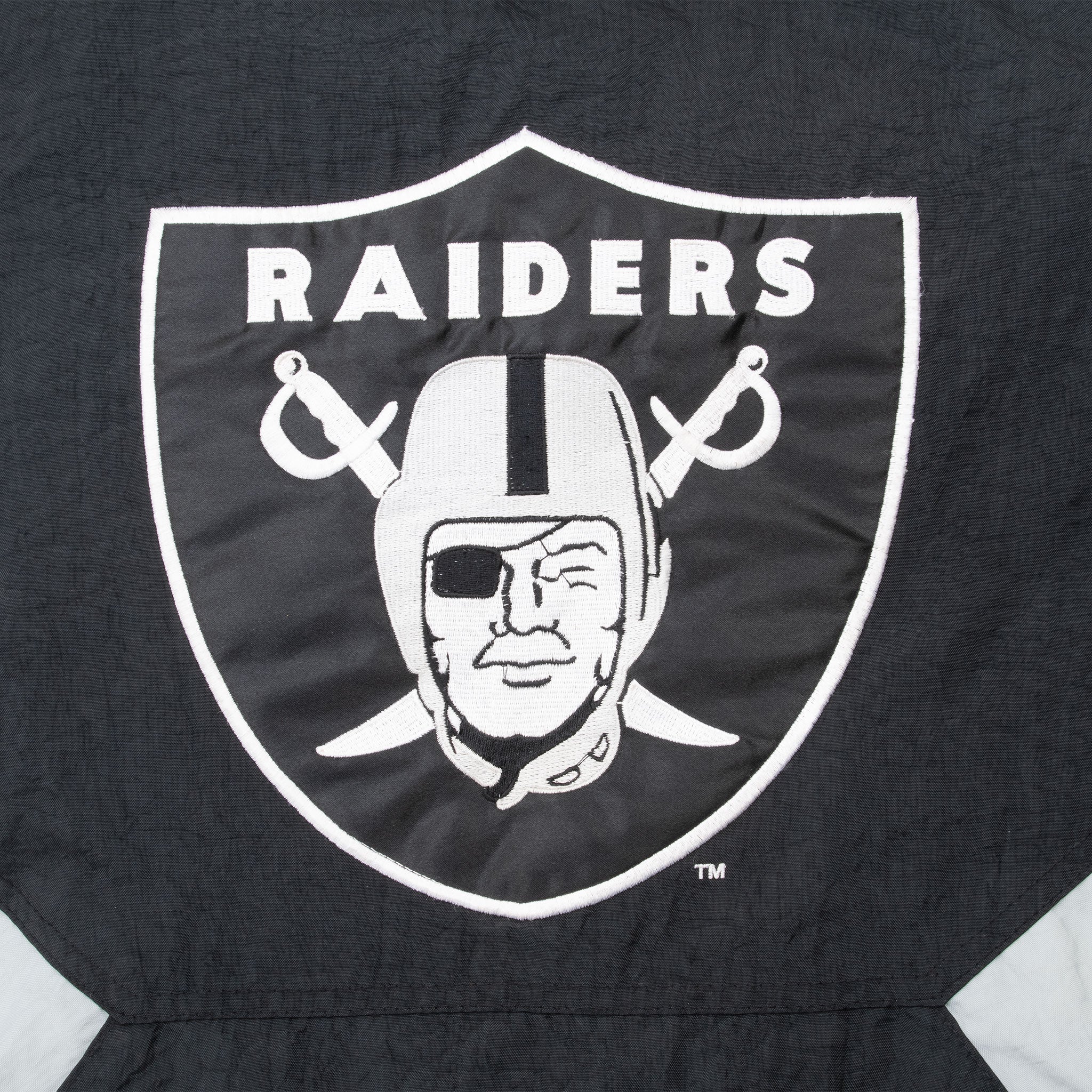 VINTAGE NFL LOS ANGELES RAIDERS STARTER PULLOVER JACKET 1990S LARGE