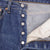 Beautiful Indigo Levis 501 Jeans Made in USA with dark wash with light whiskers  Size on Tag 32X34 Actual Size 32X32 Back Button #653