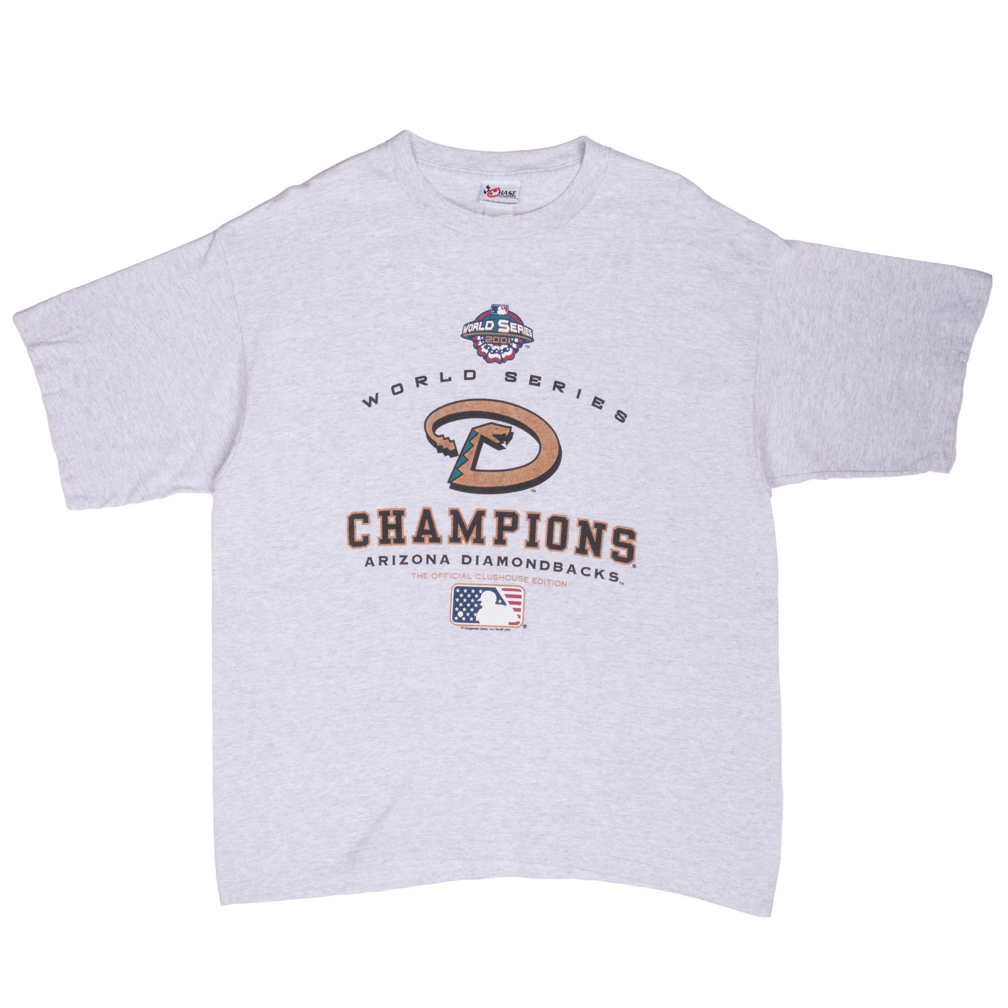 Vintage Mlb Arizona Diamondbacks World Series 2001 Tee Shirt Size XL