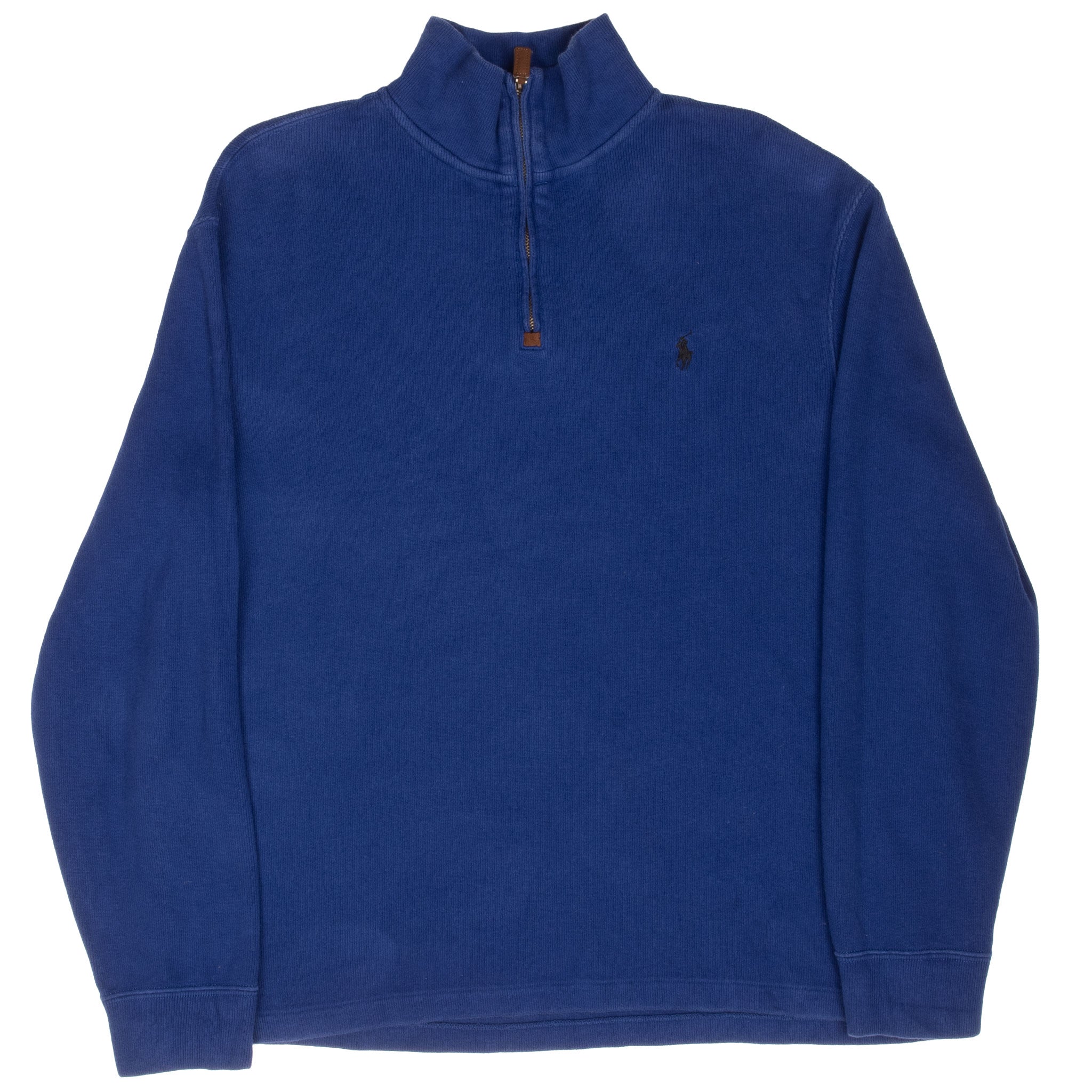 Vintage Polo Ralph Lauren Blue Quarter 1/4 Zip Sweater 1990S Size Large