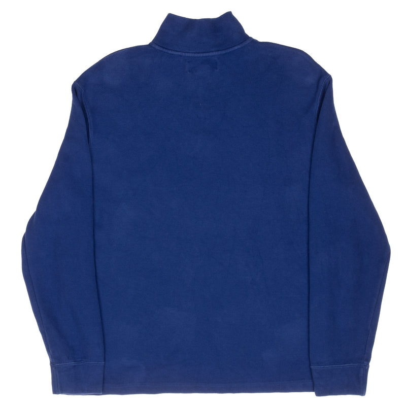 Vintage Polo Ralph Lauren Blue Quarter 1/4 Zip Sweater 1990S Size Large