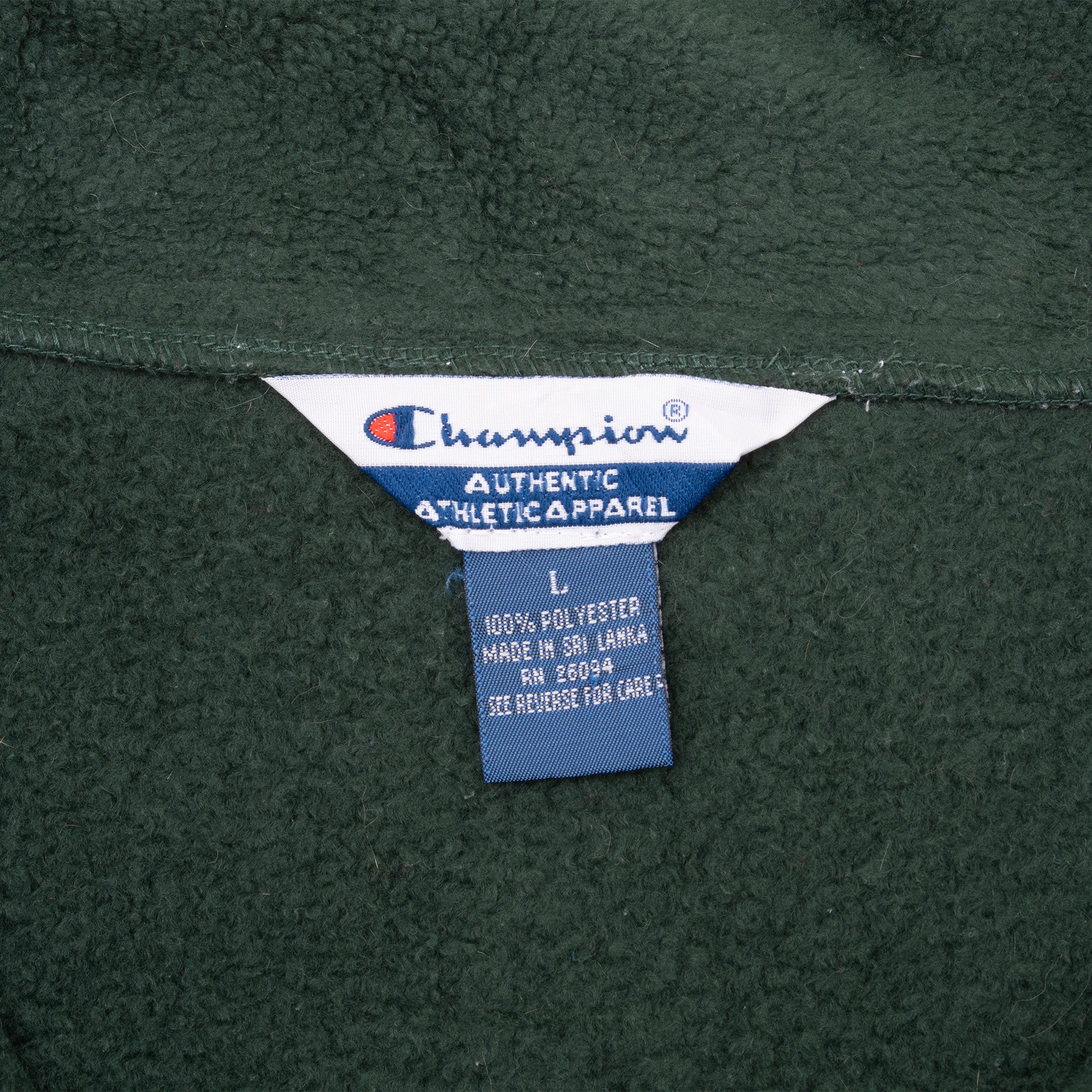 Vintage Nfl Green Bay Packers Quarter Zip Champion Fleece Jacket Size Large 1990S