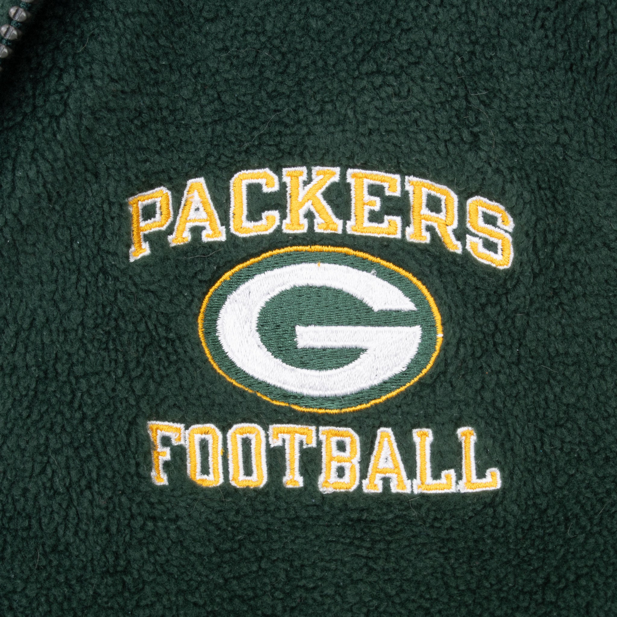 Vintage Nfl Green Bay Packers Quarter Zip Champion Fleece Jacket Size Large 1990S