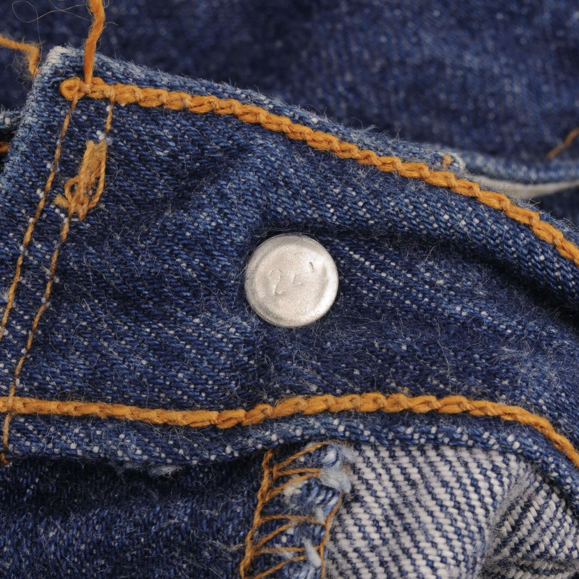 Beautiful Indigo Levis 501 Jeans 1990S Made in USA with very dark wash  Size on Tag 33X33 Actual Size 33X31 Back Button #524