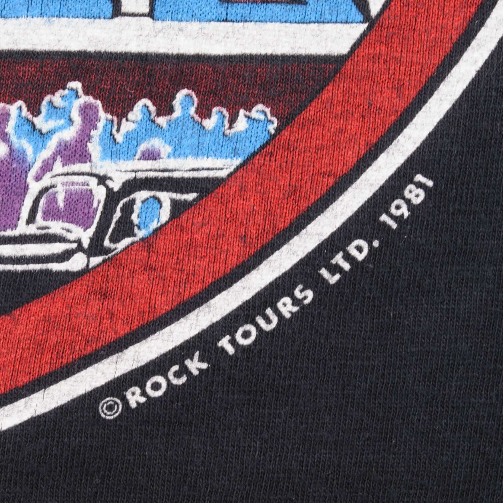 Vintage Styx Rock Tour 1981 Tee Shirt Size Small Made In USA With Single Stitch Sleeves