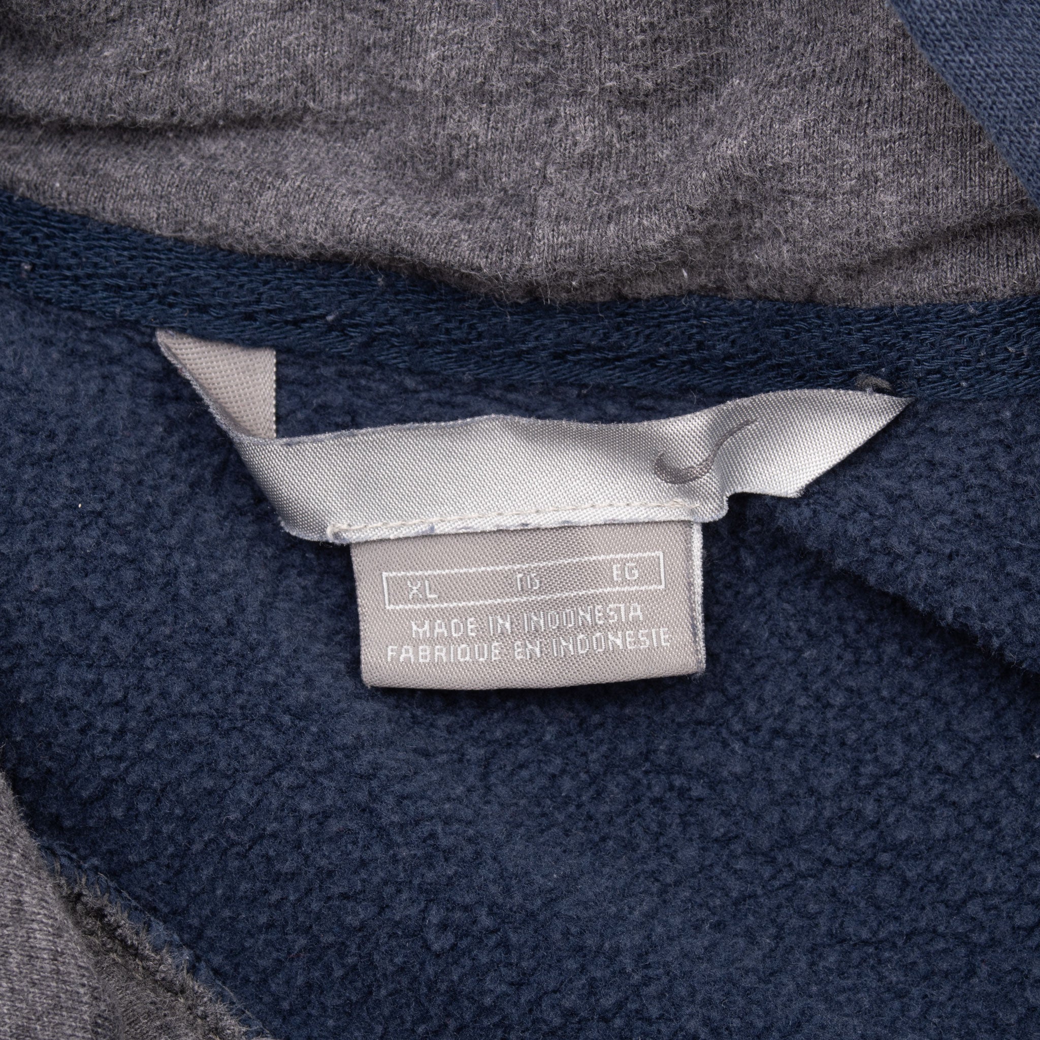 Vintage Nike Classic Swoosh Navy Hoodie Sweatshirt 2000S Size XL