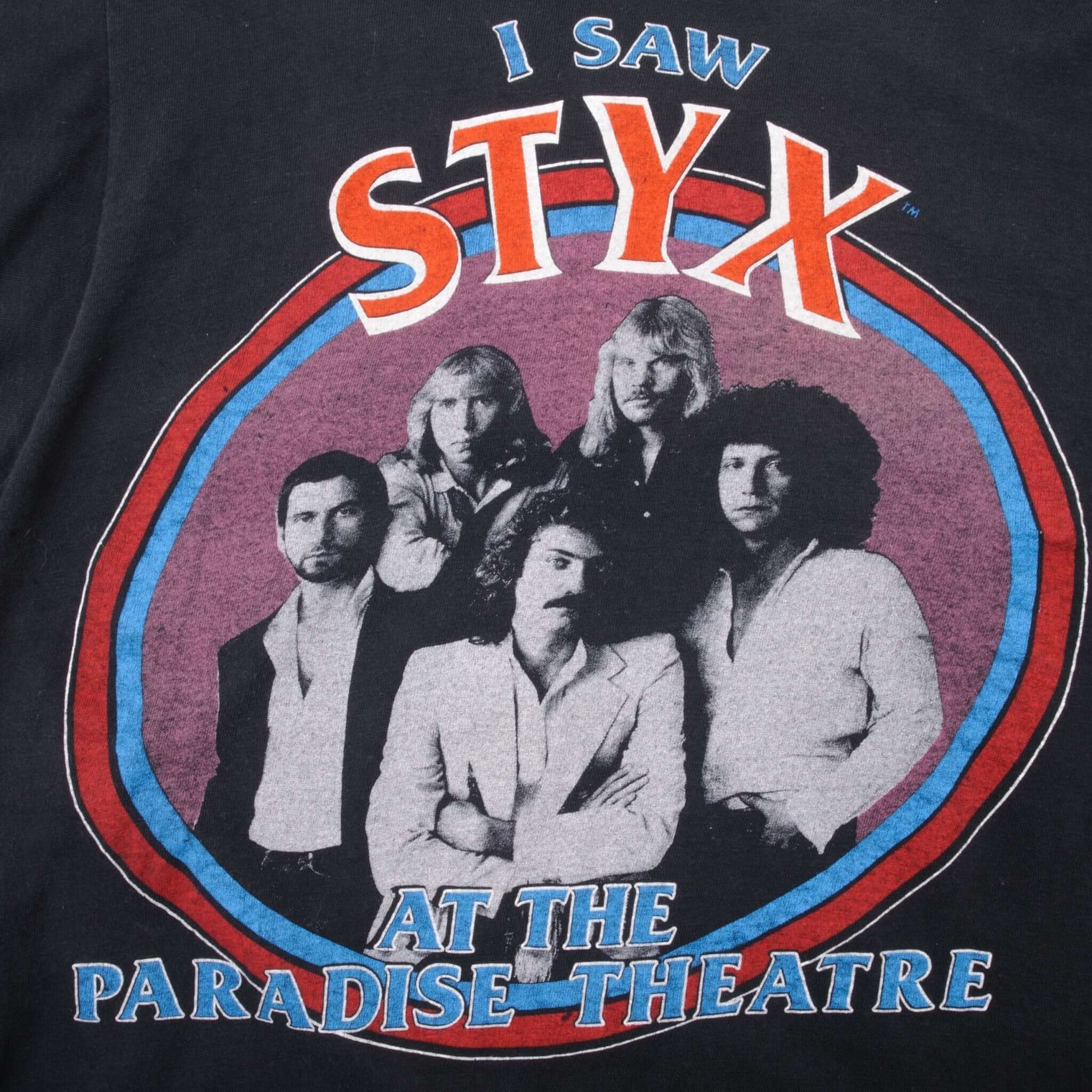 Vintage Styx Rock Tour 1981 Tee Shirt Size Small Made In USA With Single Stitch Sleeves