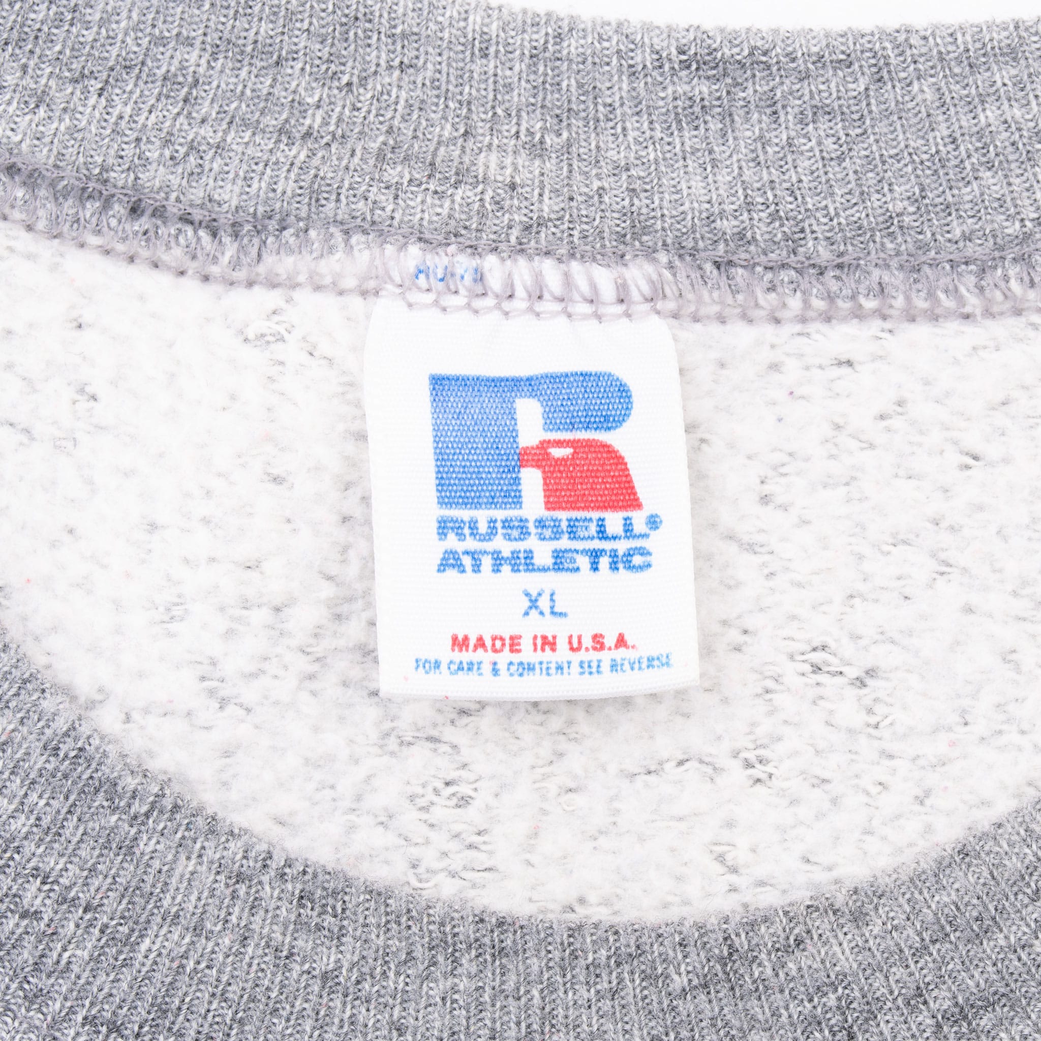 Vintage Russell Athletic Blank Grey Sweatshirt 1980S Size XL Made In Usa